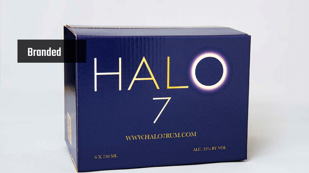 branded box for Halo rum
