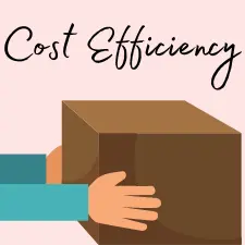 cost efficiency with a corrugated box held in hands